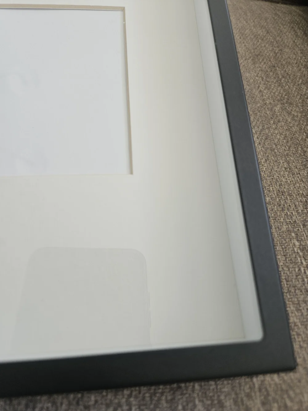 Crate&Barrel Charcoal Picture Frame with Off White Mat - 4x6 Opening